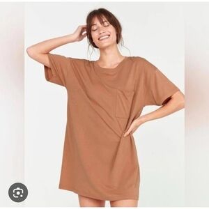 Mate The Label Clay Terracotta Tencel Sleep Dress Size Small